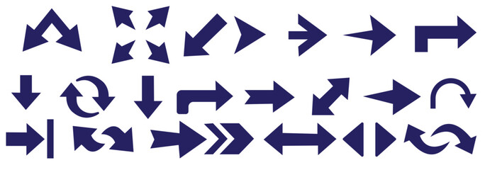 Arrow set. Arrow icon collection. Set different arrows or web design. Arrow vector icon. Arrows vector illustration collection and white background.