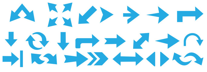 Arrow set. Arrow icon collection. Set different arrows or web design. Arrow vector icon. Arrows vector illustration collection and white background.