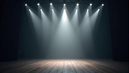 Obraz premium empty stage with spotlight