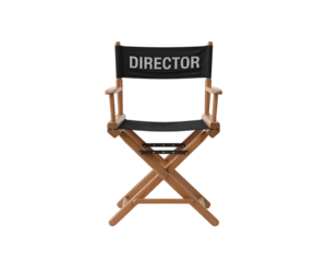 Director's chair symbolizes creativity and leadership in film