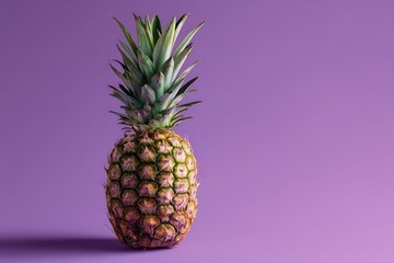 Pineapple on Purple Background