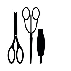  hair salon equipment silhouette