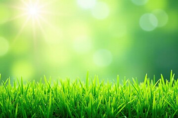 Fototapeta premium Vibrant green grass, lush and healthy, perfect for spring or summer backgrounds , bright, countryside