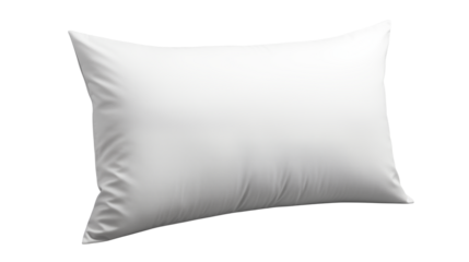 Soft White Pillow Mockup Isolated on Transparent Background Perfect for Bedding Design and Home Textile Advertisements