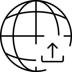 Upload by Planet Minimalistic Outline Icon for Web and Graphic Design, Apps, Banners, Social Network and Cards