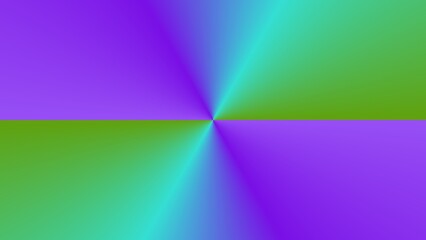 Gradient artwork with purple, green, and teal hues radiating from center