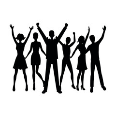 group of people silhouettes