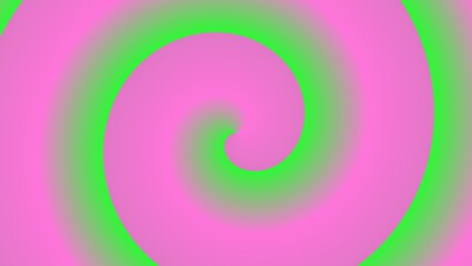 Pink and green hypnotic spiral with gradient effect