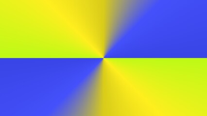 Vibrant yellow and blue gradient artwork with radial symmetry