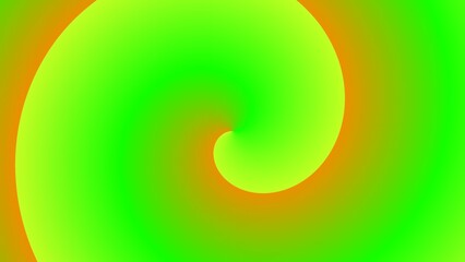 Abstract swirling vibrant lime green and orange gradient