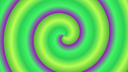 Hypnotic lime-green and purple spiral gradient (1)