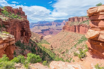 Grand Canyon vista, red rock formations