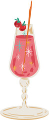  Illustration of Alcoholic cocktails