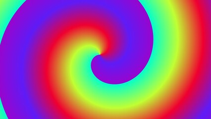 Vibrant rainbow spiral, hypnotic swirl of colors
