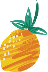 Mediterranean fruits. Hand-drawn vintage doodle