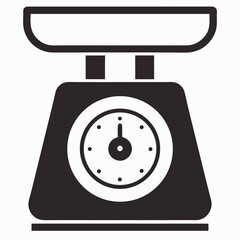 kitchen scales isolated on white background