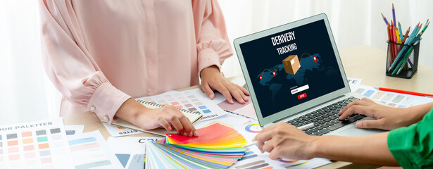 Delivery tracking system for e-commerce and brisk online business to timely goods transportation...