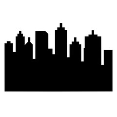 Naklejka premium Striking silhouette of a city skyline evokes urban life and architecture