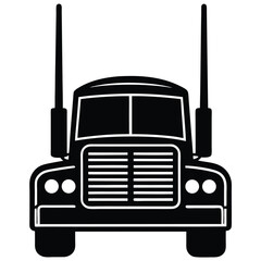 truck driver element isolated cb radio on white background