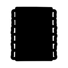 Stack of Blankets or Towels Icon Solid Silhouette with Rounded Edges