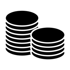 Two stacks of coins showing wealth, investment, and fiscal responsibility concept