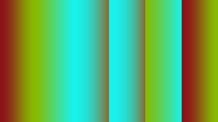 Vertical gradient stripes in teal, green, and maroon