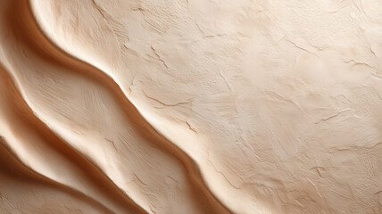 Smooth matte beige plaster wall, hand-applied look, soft shadow falloff, spa and beauty aesthetic