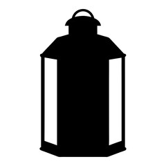 Stylized silhouette of a vintage candle lantern, adding a rustic touch
