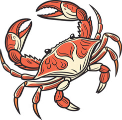 Colored Crab Design Illustration. Artistic Crab Color Design. Colorful Crab Graphic Artwork. Crab Inspired Colorful Design. Modern Crab Shell Design Concept
