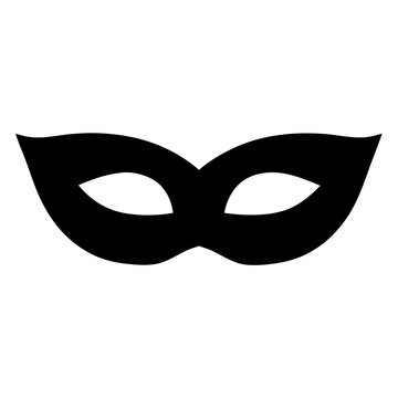 recommend clip art: Simple black masquerade eye mask for a party or festival theme