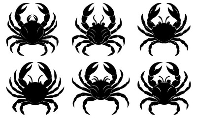 Crab Silhouette vector illustration