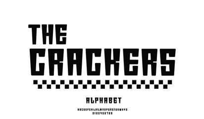 Modern Bold Font. Regular Italic Typography urban style alphabet fonts for music, ska, rocksteady, 2 tone, fashion, sport, technology, digital, movie, logo design, vector illustration