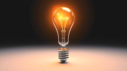 virtual futuristic creative idea concept with Abstract poly line and point light bulb