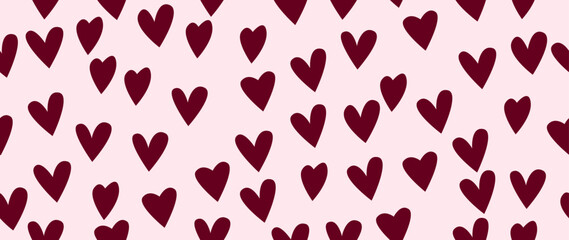 Vector seamless background. Minimalistic abstract pattern with hearts. Modern print. Perfect for textile design, screensavers, covers, cards, invitations and posters.