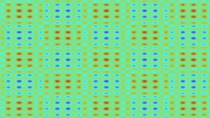 Vibrant, repeating pattern of blurred, colored dots on a pastel green background