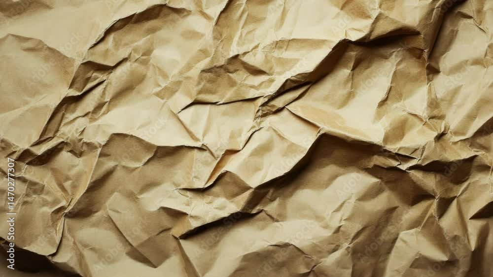 Poster a close-up shot of a piece of brown paper with intricate texture and details