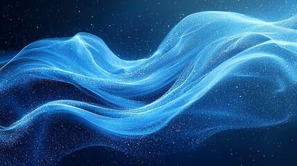 Fototapeta premium Abstract Blue Fabric Flow