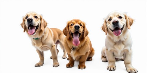 Fototapeta premium Three happy dogs
