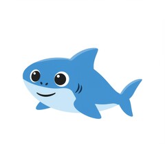 Cute Baby Shark Cartoon Illustration
