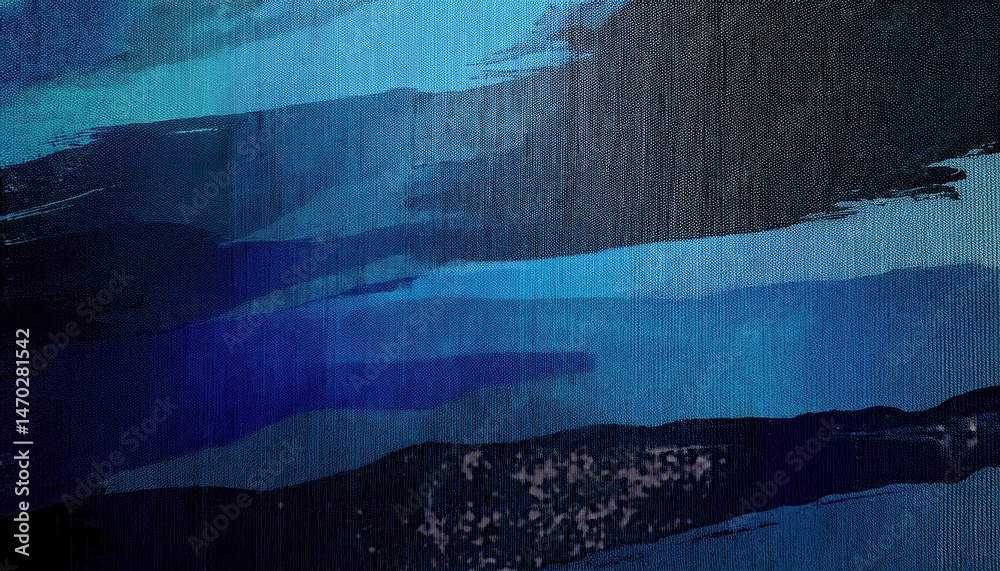 Aufkleber deep blue abstract brush texture background for web design, branding, and print media with layered p