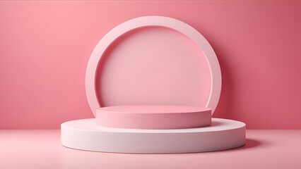 Minimalist Pink Studio Setup for Product Photography Display