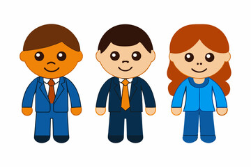 set of cartoon people