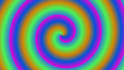 A vibrant, multicolored spiral design with a hypnotic effect (1)