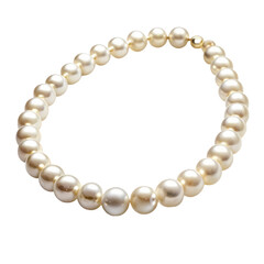 Obraz premium Elegant Pearl Necklace Classic Jewelry Photography on Transparent background