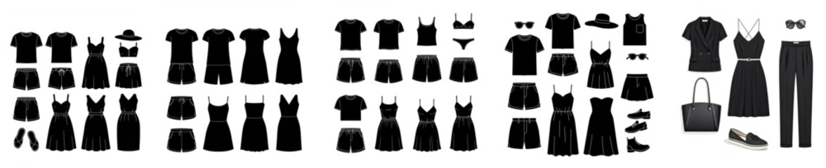set of black summer wears 