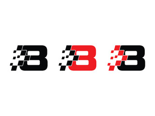 number 8 logo with racing flag symbol icon design vector isolated transparent background