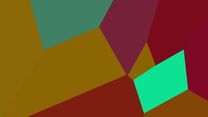 Abstract geometric design featuring rich, earthy tones and a vibrant teal accent.  Polygonal shapes create a dynamic composition