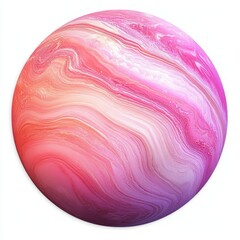 Fototapeta premium Pink Marble Sphere Abstract Fluid Art, Swirling Texture, Planetary Concept, Digital Painting Fluid Art, Abstract Painting