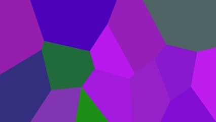 Abstract polygonal artwork with vibrant purple, green, and gray hues (1)