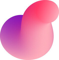 3D abstract gradient shape. Colored fluid wavy line. Bright blended holographic stroke. Swirl modern doodle stroke. Trendy vibrant element for creative poster